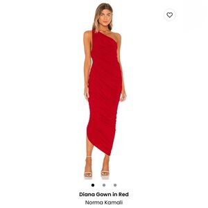 Norma Kamali Diana Gown in red Large